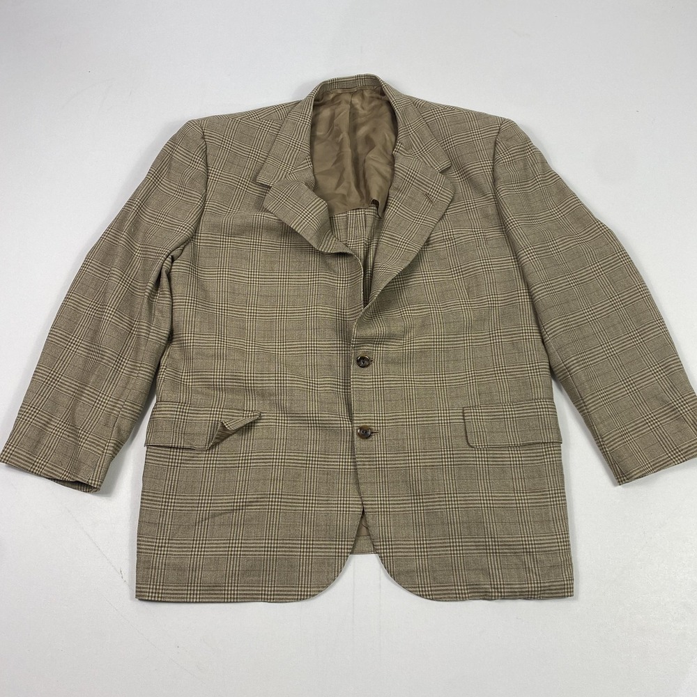 Oxxford Clothes Blazer Mens 44S Plaid Wool Sport Coat Jacket Maus & Hoffman‎